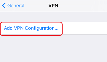 скриншот конфигурации iOS VPN